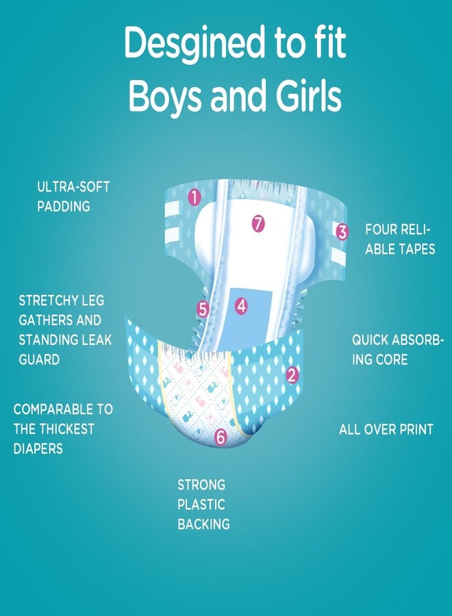 Littleforbig Adult Printed Diaper 10 Pieces - Little Trunks (Medium 28"-38") - Image 5